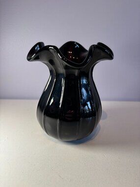 Vintage Amethyst Vase 5.5" Tall #1
